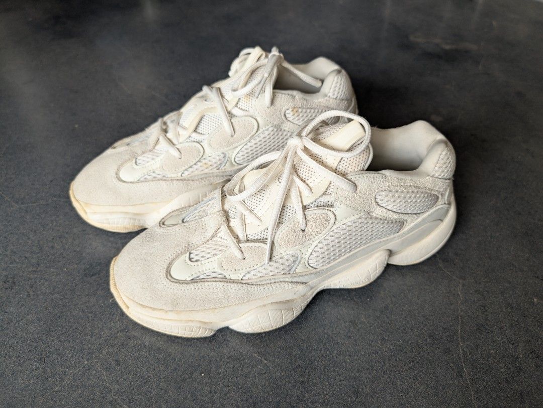Yeezy 500 Bone (Category: Sneakers) located in Manila. Submitted by cappinjay (Listing ID 1388197530, Image 1). Description: Yeezy 500 Bone SIZE: US8.5 Condition: 8.5/10 No Box, Dirty Bought at Adidas ph.