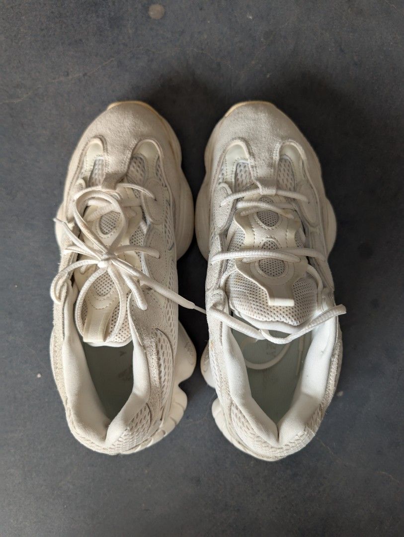 Yeezy 500 Bone (Category: Sneakers) located in Manila. Submitted by cappinjay (Listing ID 1388197530, Image 3). Description: Yeezy 500 Bone SIZE: US8.5 Condition: 8.5/10 No Box, Dirty Bought at Adidas ph.