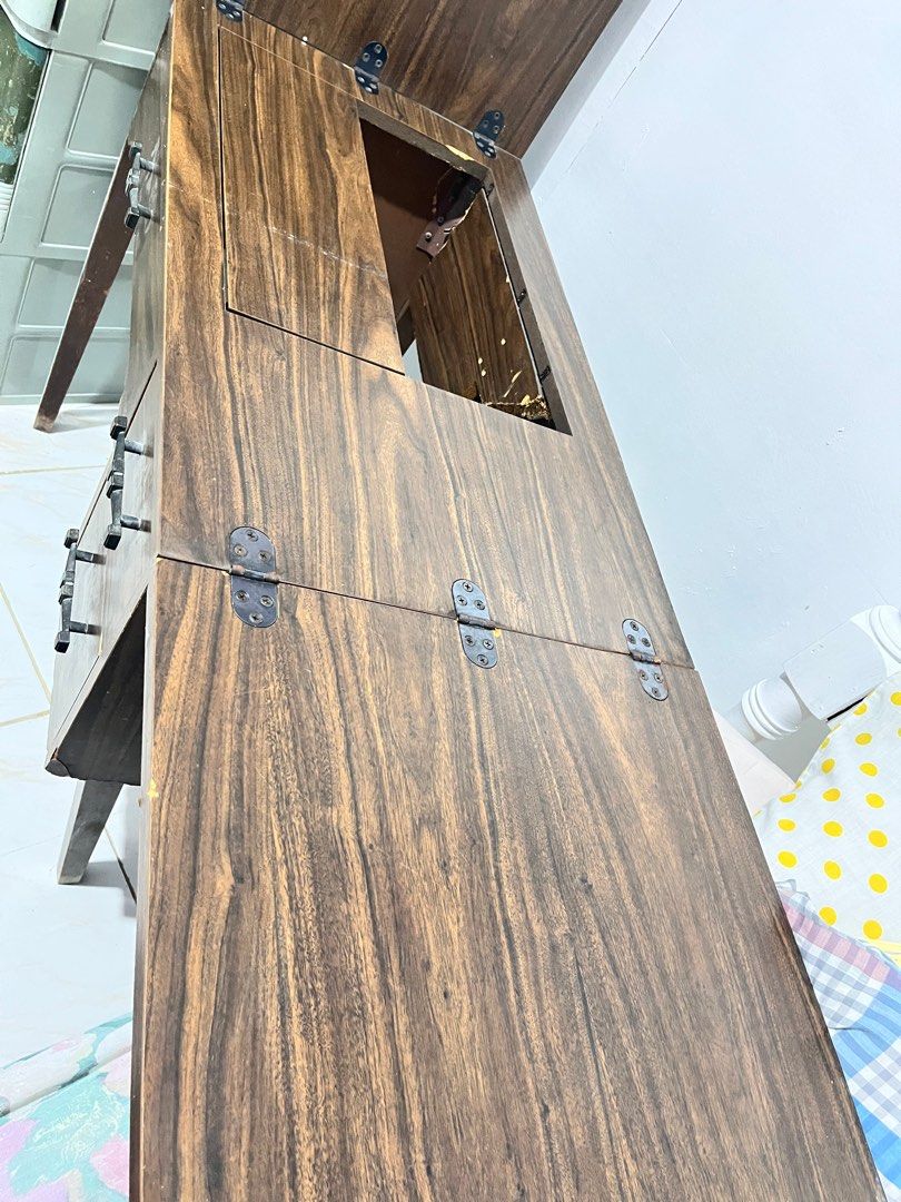 2 in 1 Study Table and Sewing Machine Table (Category: Tables & Sets) located in Mandaluyong City. Submitted by khai.ad76950 (Listing ID 1388309709, Image 3). Description: 2 in 1 Study Table and Sewing Machine Table - Folding and Extending Mechanism - 2 Drawers Issue: is already in the photo 📍Mandaluyong MOP: COD, Cash, Gcash, Bank Transfer MOD: Pick up / Lalamove.