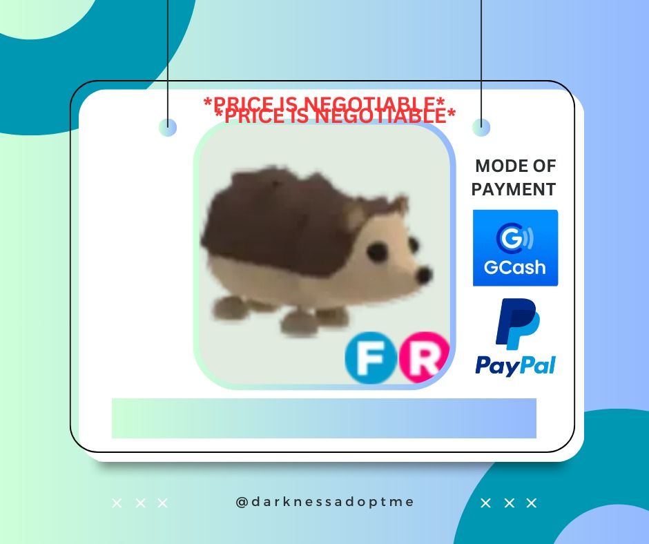 ADOPT ME | FLY RIDE FR HEDGEHOG | ROBLOX (Category: In-Game Products) located in Manila. Submitted by lincolnadoptme (Listing ID 1388350199, Image 1). Description: STRICTLY PAYMENT FIRST. WILLING TO MEET IN GAME. NO RESERVATION. OPEN FOR PRE-ORDERS MODE OF PAYMENT: GCASH/BANK TRANSFER/PAYPAL .
