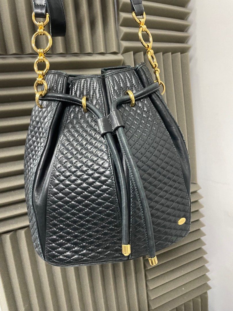 BALLY Vintage Black Quilted Leather Drawstring Bag (Category: Luxury Bags & Wallets) located in Manila. Submitted by luxemax_09 (Listing ID 1388428475, Image 1). Description: .