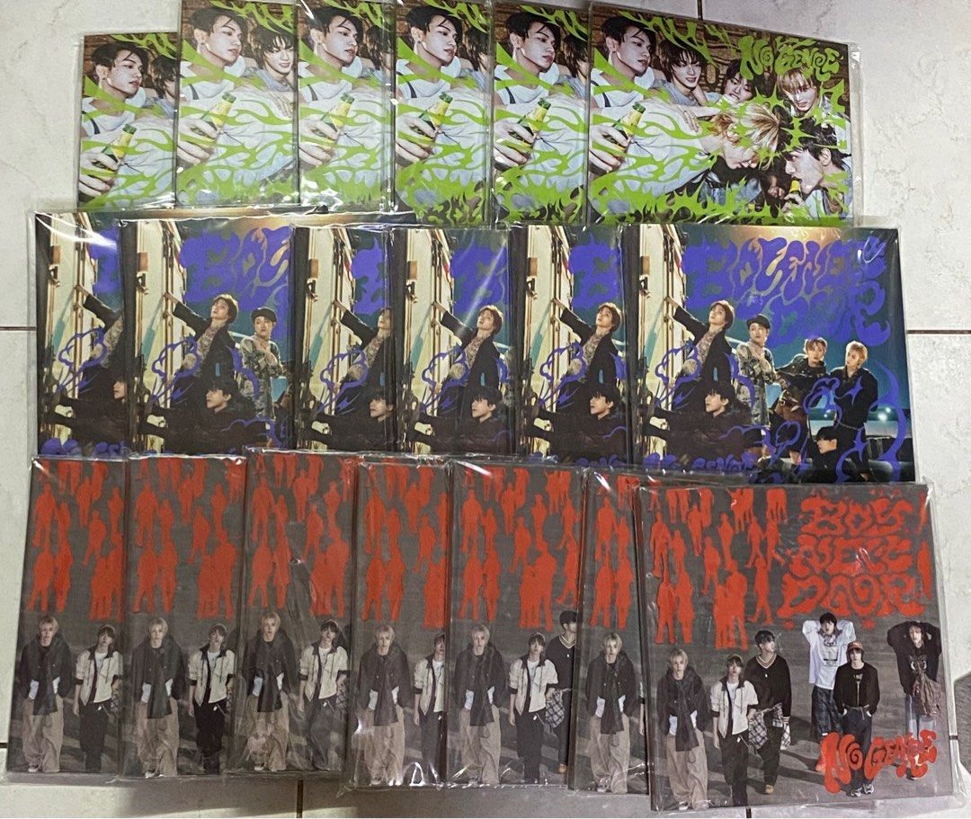 BOYNEXTDOOR NO GENRE (Category: CDs & DVDs) located in Manila. Submitted by linostrayc4t (Listing ID 1388383024, Image 1). Description: wts lfb bnd ph BOYNEXTDOOR NO GENRE SEALED ALBUM SET - ₱850 RANDOM - ₱300 ea UNSEALED ALBUM (no pc) SET - ₱300 RANDOM - ₱150 1 WEEK DOP x sensi & rush shipping t. sungho riwoo jaehyun taesan leehan woonhak no limit no route no matter standard.