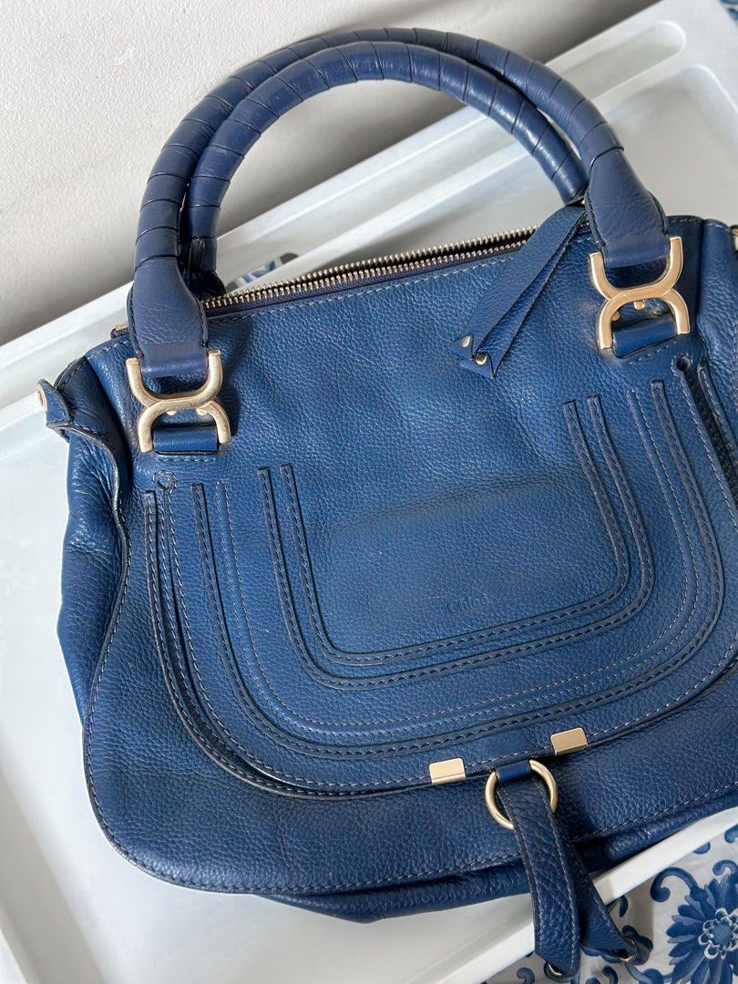 Chloe Marcie (Category: Luxury Bags & Wallets) located in Taguig. Submitted by jrsurposa (Listing ID 1388336837, Image 1). Description: FOR SALE: Chloe Marcie Color: Navy Blue Size: Medium With dustbag & strap.