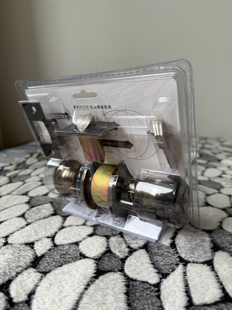 Door Knob for Bedroom or Bath / Push button Lock (Category: Locks, Doors & Gates) located in Quezon City. Submitted by secondhandgemsph (Listing ID 1388381161, Image 2). Description: *BRAND NEW: Door Knob for Bedroom or Bath RFS: Extra and not used. > Heavy duty all steel chassis construction > Deadlocking latchbolt > Push button lock outside knob. > Inside knob always free to operate. Brand: Alpine *Bought from Handyman (Actual Photo Posted) .