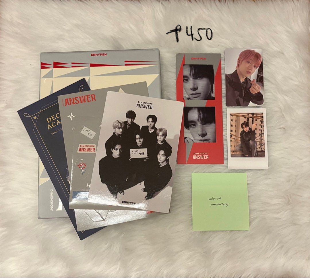 ENHYPEN Dimension Answer (No) Complete inclu (Category: K-Wave Merchandise) located in Quezon City. Submitted by junventory (Listing ID 1388481914, Image 1). Description: .