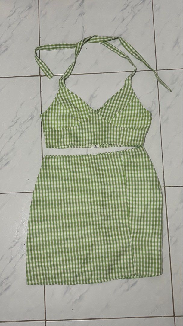 Halter top and skirt coords (Category: Sets or Coordinates) located in Manila. Submitted by mxryldrn (Listing ID 1388430703, Image 1). Description: Never used too small on me. .