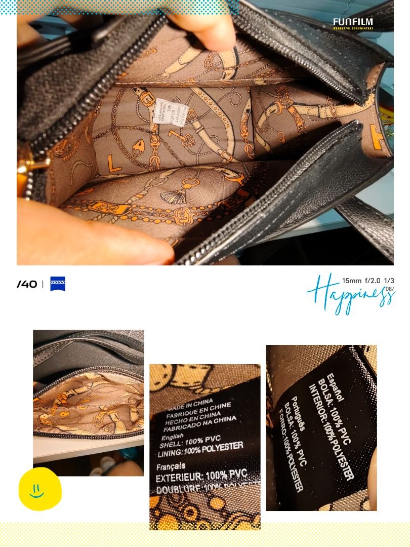 La Terre CrossBody/Hand Black Bag (Category: Cross-body Bags) located in Rizal. Submitted by ZhangYisha (Listing ID 1388310366, Image 3). Description: Yung sizes ng bag asa picture. Yung flaws din ng bag asa picture. Yung flaws ng bag asa labas lng barely noticeable unless hahawakan mo talaga at tititigan. Never been used actually. No damages inside at sa hardware. May kasama ng pouch sa loob. .