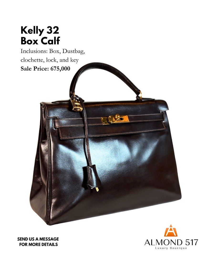 Hermes Kelly 32 Box Calf bag (Category: Luxury Bags & Wallets) located in Taguig. Submitted by reimac_almond517 (Listing ID 1388339998, Image 1). Description: .
