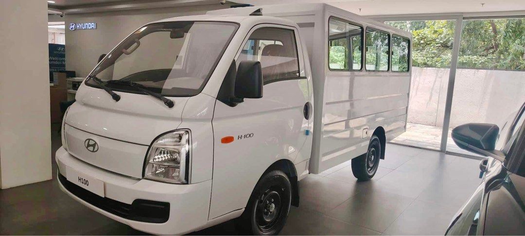 Hyundai H100 H100 Manual (Category: New Cars) located in Makati City. Submitted by ahli_sbd (Listing ID 1388495995, Image 2). Description: THE HYUNDAI H100 DUAL AIRCON QUOTATION SRP: 1,398,000 OPTION 1 (20%) zero downpayment MONTHLY 5 years PHP 28,436 Option 2 (20%) PHP 38,000 downpayment MONTHLY 5 years PHP 26,000 Free 1 monthly Amortization BDO inclussion: 👉3 years LTO REGISTRATION 👉1 YEAR COMPREHENSIVE INSURANCE 👉CHATTEL MORTGAGE FEE 👉TINT