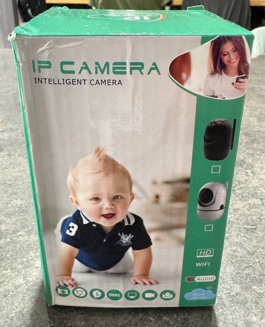 IP Camera - Intelligent Camera (Category: Security Systems & CCTV Cameras) located in Singapore. Submitted by ysy_2809 (Listing ID 1388374073, Image 3). Description: - HD IP Camera - WiFi enabled - Built-in audio - Includes power adapter, mounting hardware, and USB cable - Perfect for home security and monitoring.