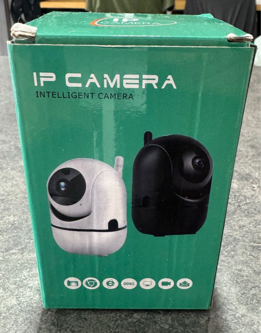 IP Camera - Intelligent Camera (Category: Security Systems & CCTV Cameras) located in Singapore. Submitted by ysy_2809 (Listing ID 1388374073, Image 1). Description: - HD IP Camera - WiFi enabled - Built-in audio - Includes power adapter, mounting hardware, and USB cable - Perfect for home security and monitoring.