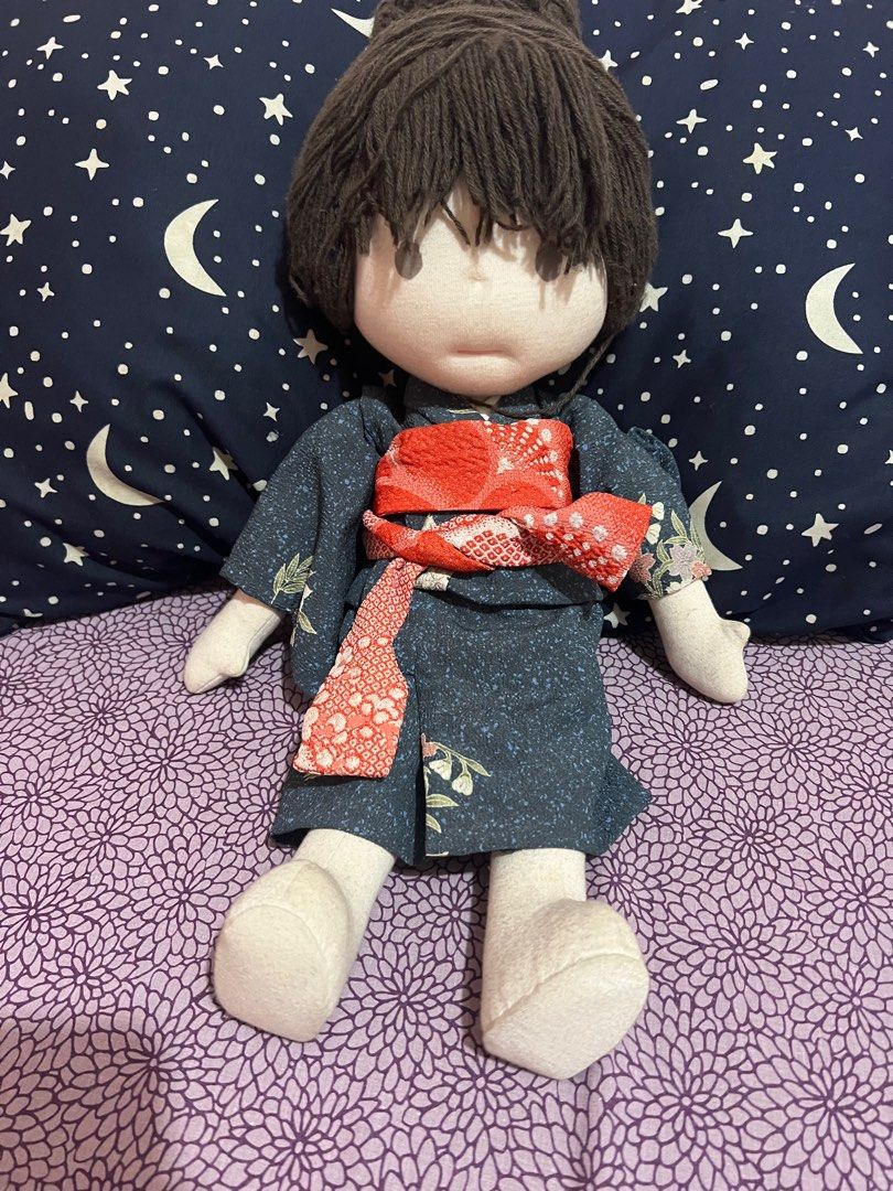 Japanese soft stuffed doll (Category: Plushies & Soft Toys) located in Quezon City. Submitted by melalog (Listing ID 1388429790, Image 1). Description: For sale is a japanese soft stuffed cloth doll. Hair is yarn. In good condition. Around 13 inches. Selling for 400 plus shipping. Pm if interested.
