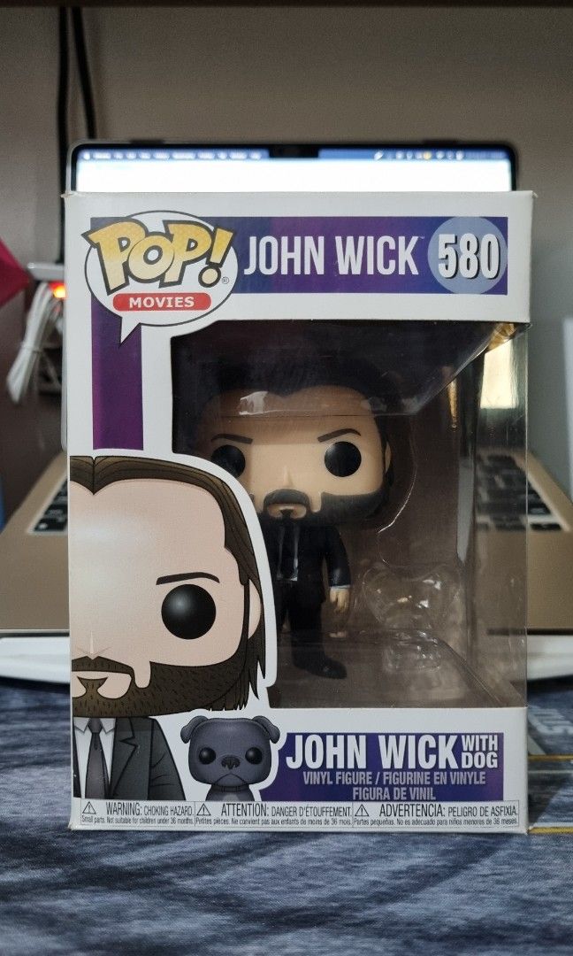 John Wick Funko Pop BIB NO DOG (Category: Designer & Blind Box Toys) located in Las Pinas. Submitted by ancrey.genmerch (Listing ID 1388411971, Image 1). Description: JOHN WICK FUNKO ONLY, NO DOG INCLUDED. Back in Box. GCash Payment. Buyer books Lalamove for pickup..