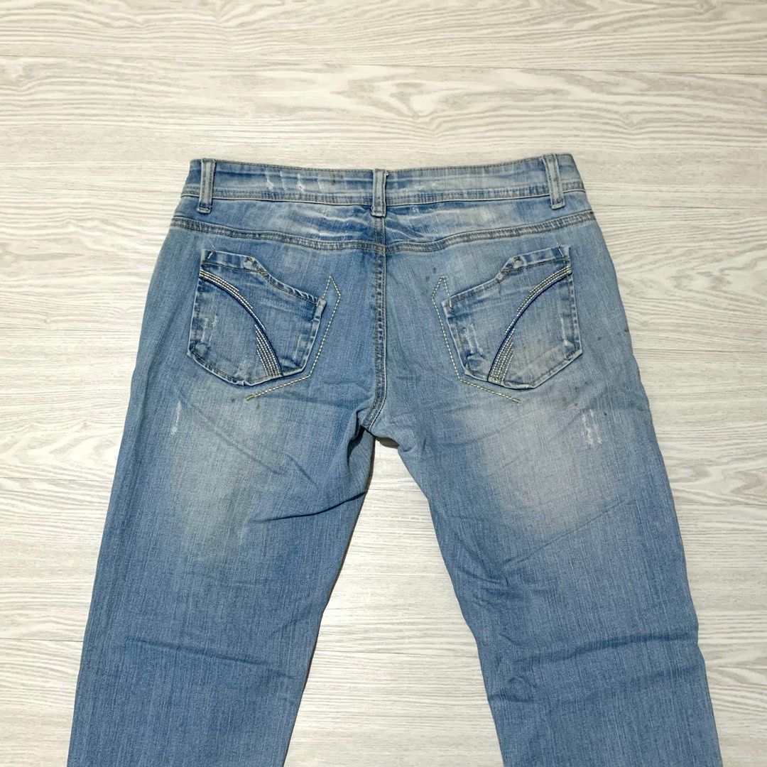 Light Wash Low Waist Denim Jeans (Category: Jeans) located in Magalang. Submitted by byali (Listing ID 1388491576, Image 2). Description: Bought in Italy Label: Witgirl Jeans Mode of Payment: - GCash - Meet-ups.