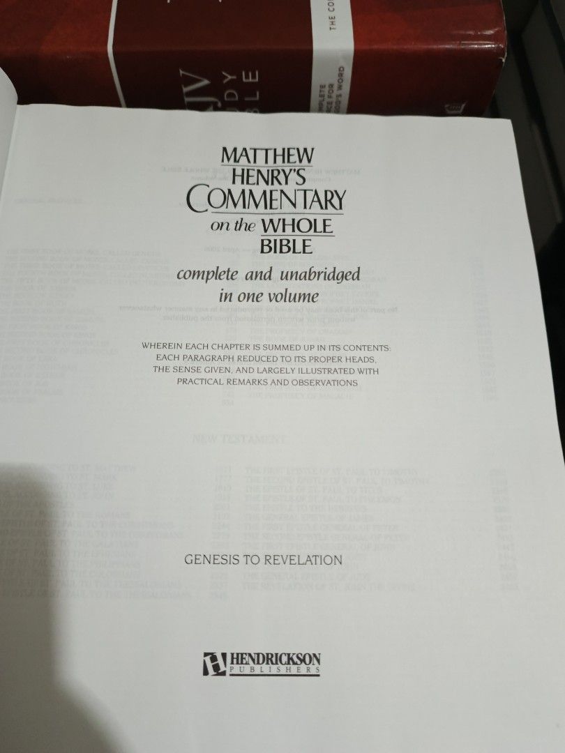 Matthew Henry Commentary (Category: Religion Books) located in Orani. Submitted by sulitdeals1215 (Listing ID 1388446259, Image 3). Description: .