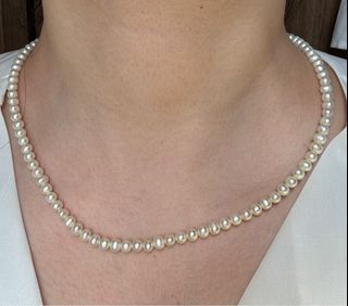 Natural Pearl Necklace 閒置海水珍珠18K扣頸鏈64241807669251110