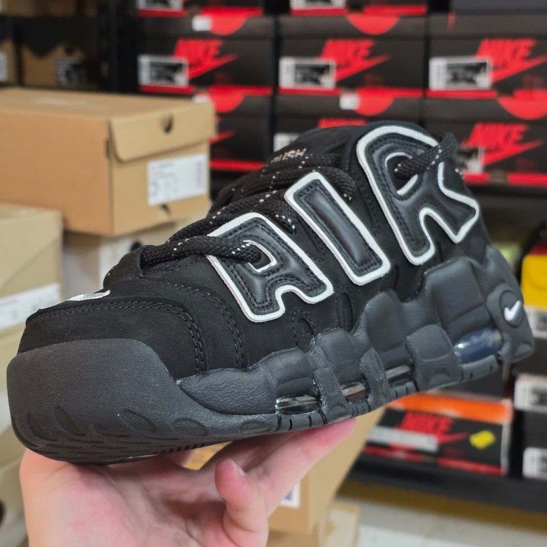 Nike x Ambush Uptempo Low Black (Category: Sneakers) located in Taguig. Submitted by kickstomeetyou (Listing ID 1388461921, Image 3). Description: Nike x Ambush Uptempo Low Black US 9 (27cm) - 12k.
