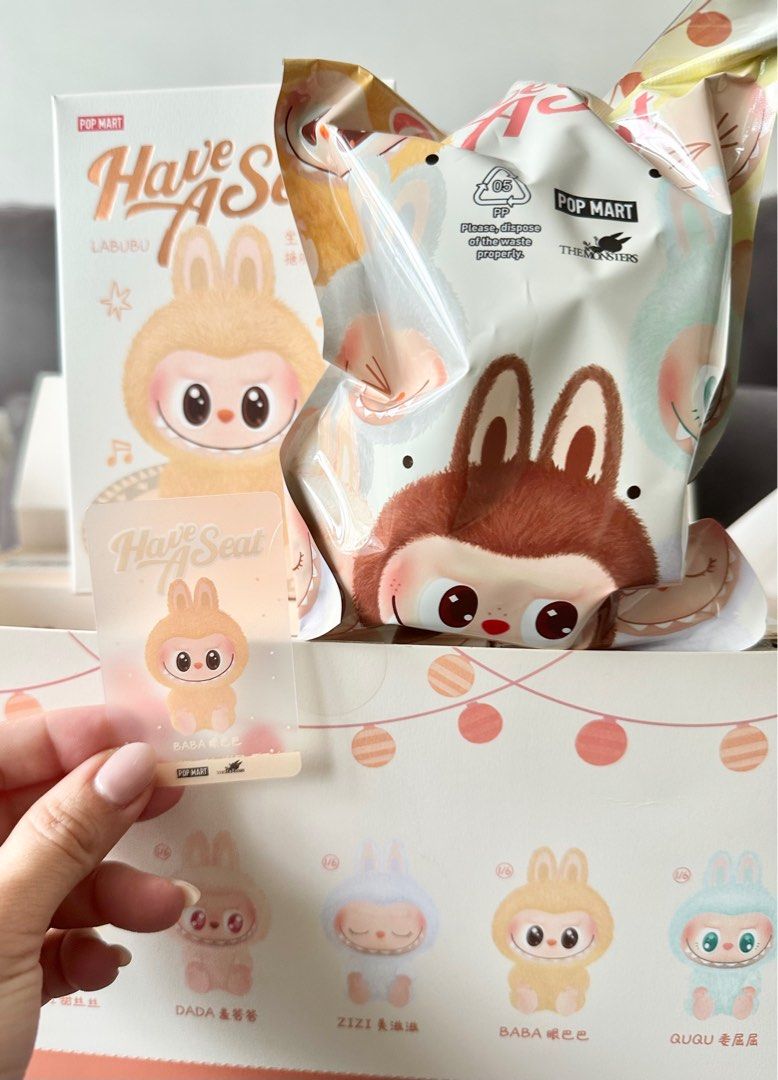 (*´∀｀*)★Fu出品 Labubu a Siat BABA 正規品POP MART Have A Seat BABA LABUBU ラブブ - メルカリ