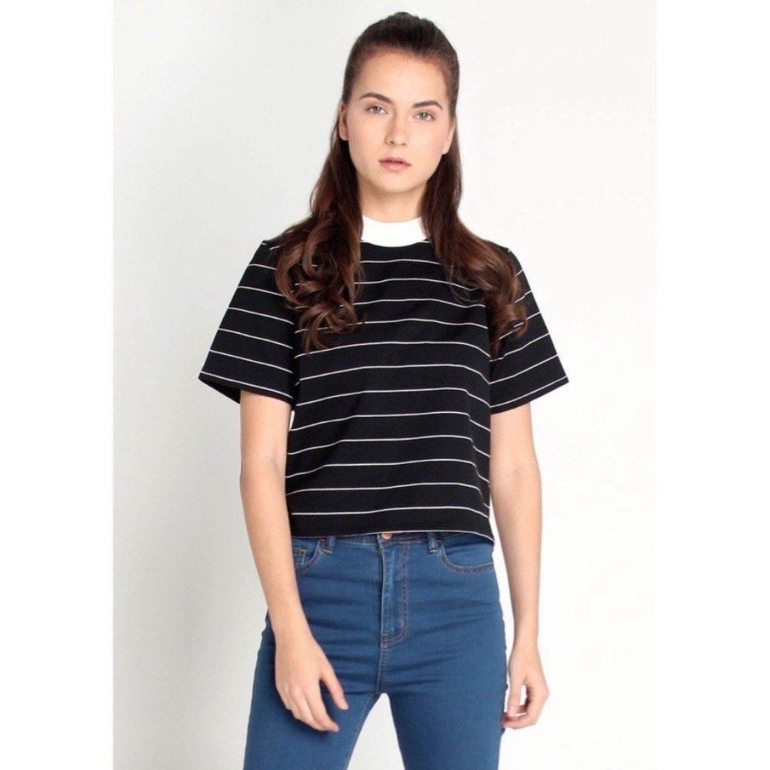 Penshoppe boxy stripes top bnew (Category: Shirts) located in Cainta. Submitted by kei_21 (Listing ID 1388380040, Image 1). Description: Closet cleanup sale Decluttering Bnew penshoppe (the dress code) With tag attached ₱399 Selling low! Size: xlarge May yellowish sa neckline kaya pa mwala pag labhan😊.