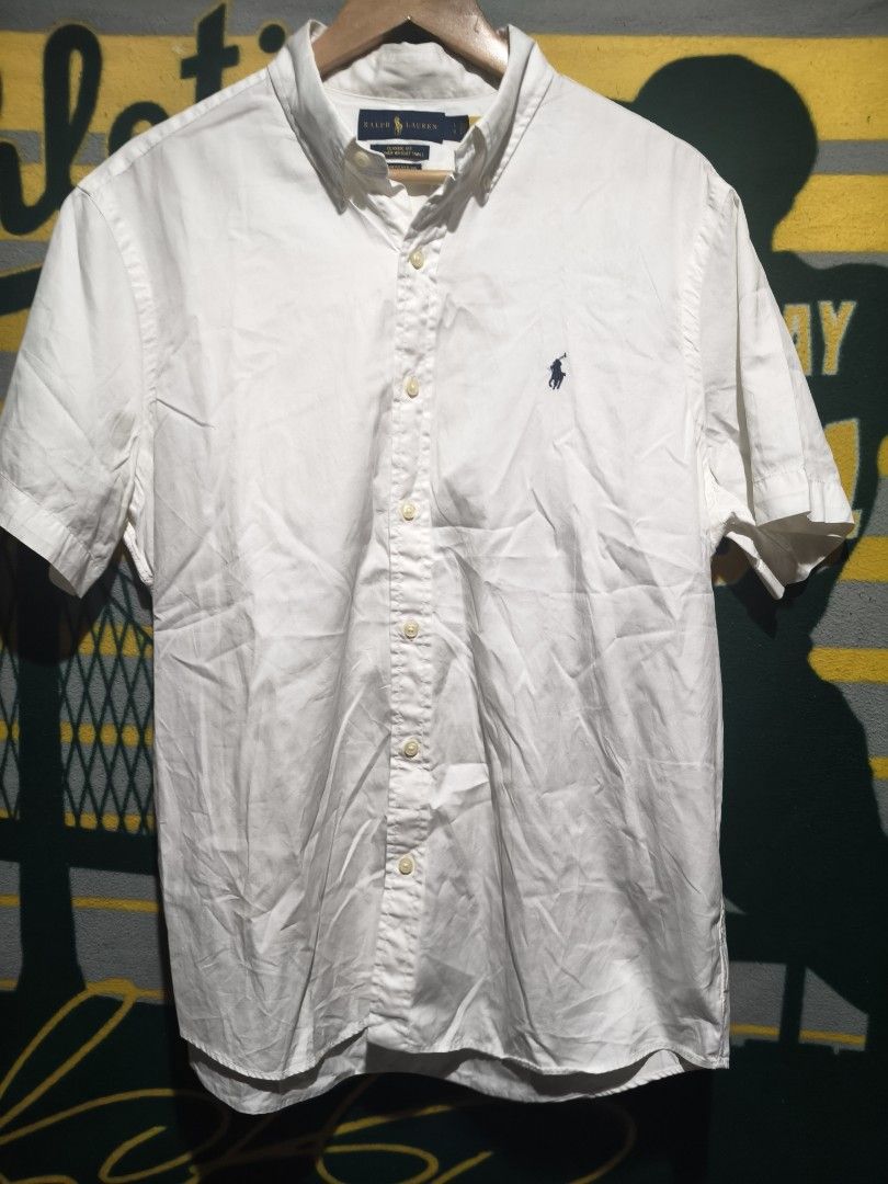 RALPH LAUREN SHORT SLEEVE POLO (Category: Formal Shirts) located in Manila. Submitted by thiftnloots (Listing ID 1388479099, Image 2). Description: DIMES 23X28 NO FLAW.