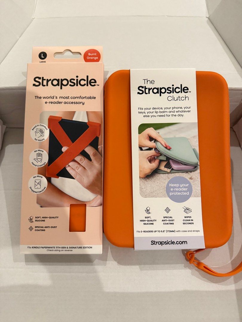 Strapsicle Burnt Orange Straps and Clutch (Category: E-Readers) located in Bacoor. Submitted by annecaves (Listing ID 1386211947, Image 3). Description: Straps in LARGE size..