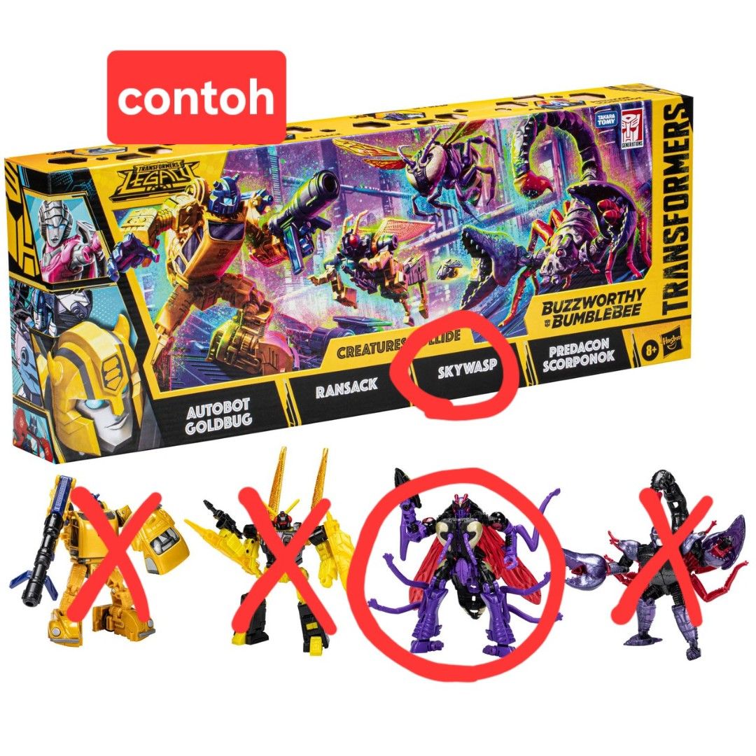 TRANSFORMERS SKYWASP (Category: Action & Battle Toys) located in Kuala Penyu. Submitted by hobbydreamer (Listing ID 1388463721, Image 2). Description: 🔹️Tiada kotak, tiada manual 🔹️Aksesori lengkap 🔹️Harga termasuk pos ke seluruh Malaysia.