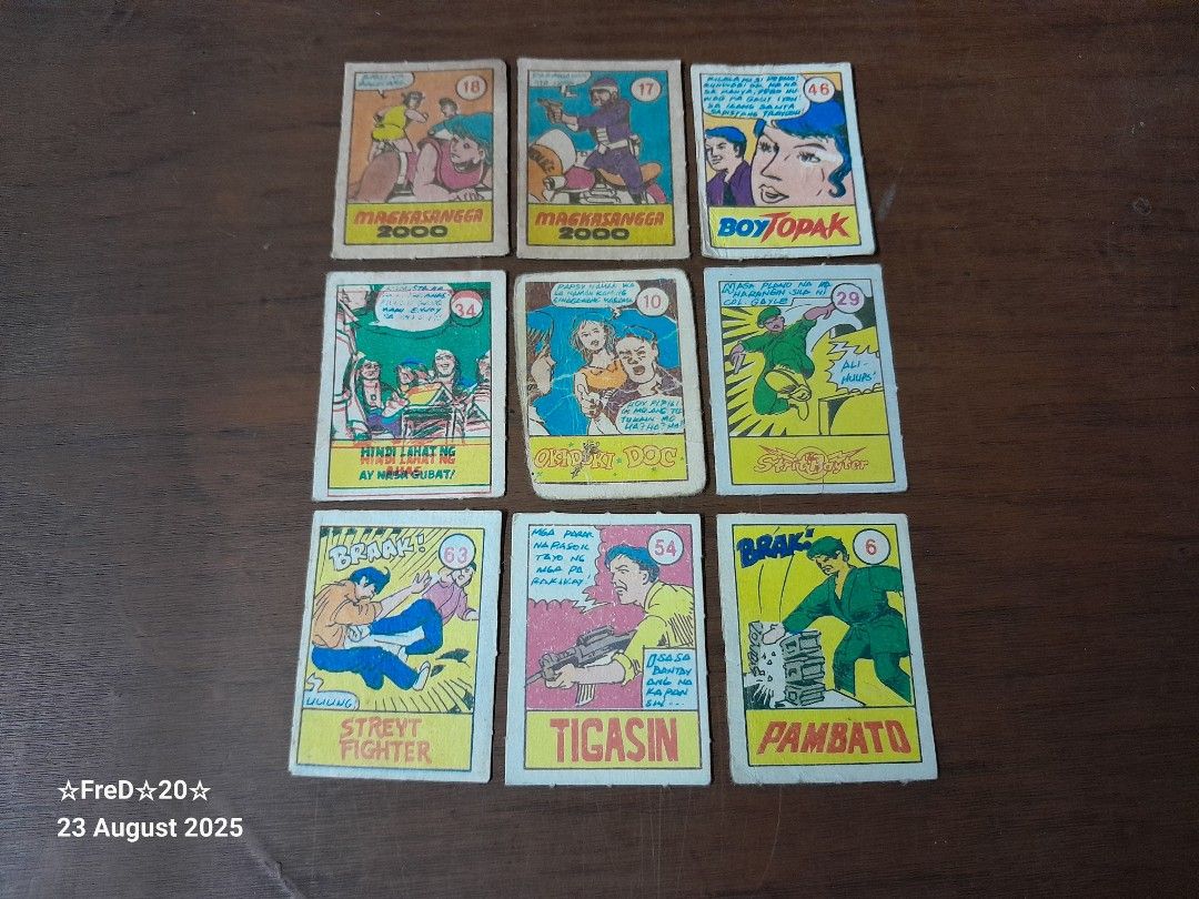 Vintage Pelikula Teks Cards (Category: Raw Singles) located in San Pablo. Submitted by fredambion (Listing ID 1388412765, Image 3). Description: *Please Take Time To Read Descriptions & Check The Photos *What You See Is What You Get *Vintage Pelikula Teks Cards *For Only 35 Each or 3 For 100 *Like New to Heavily Used Condition *2nd Hand Condition *Good For Collection *Manage Your Expectation *Dont Offer If Your Not Willing To Buy The Item / Dont 
