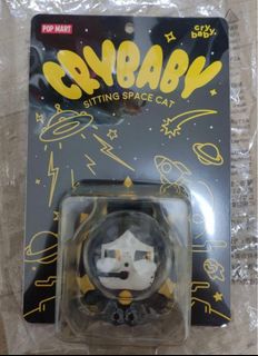 Pop Mart Crybaby Sitting Space Cat Figure (PTS Exclusive