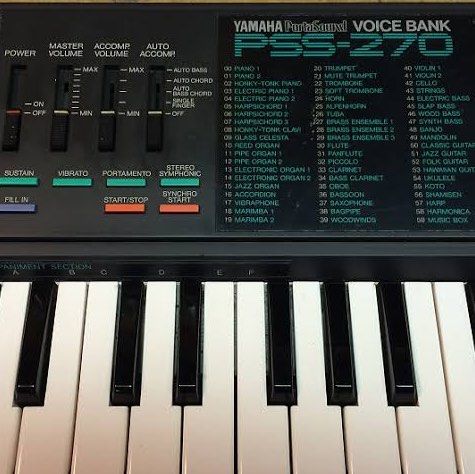 yamaha pss-270 vintage keyboard (Category: Musical Instruments) located in Los Banos. Submitted by oddklay (Listing ID 1388484001, Image 1). Description: all keys working no flaws.