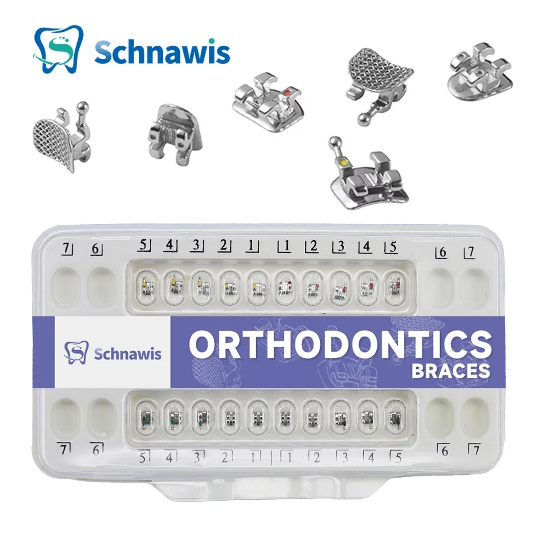 Lot De 10 Packs De Brackets Dentaires Métalliques Mini MBT 0.22 Slot Avec Crochets - Pour Orthodontie, Neufs, Conformes FDA