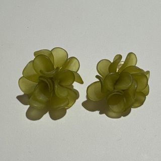 綠色花朵耳環（無耳洞蚊香夾）64239408440833110