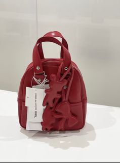 FW25 Comme des garçons GIRL 掛飾手提tote bag  黑/紅64234668045443110