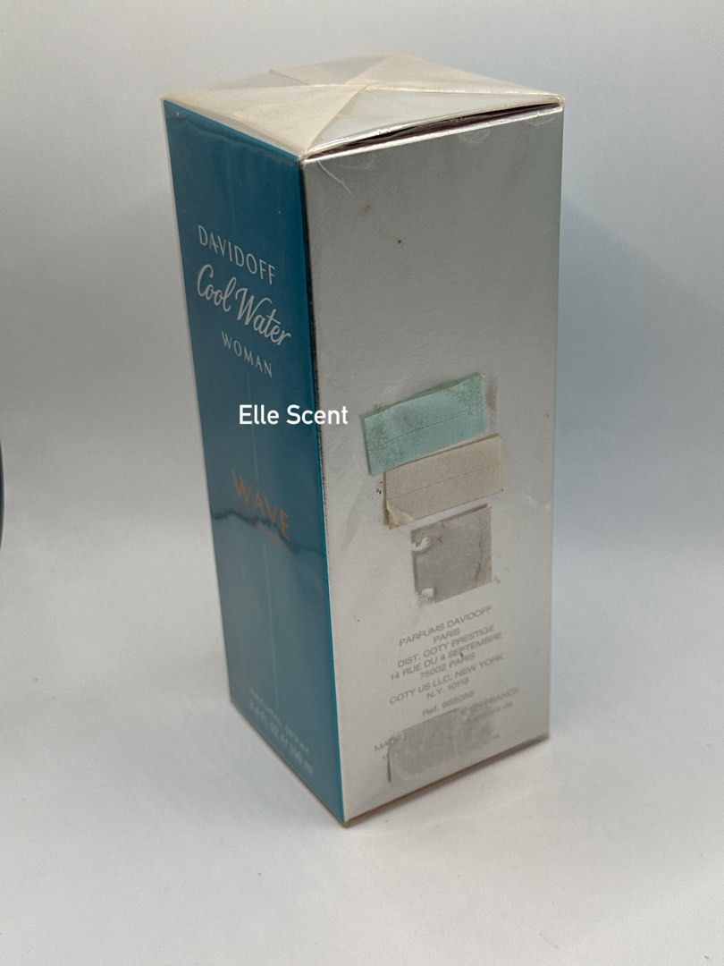 Authentic Davidoff Cool Water Wave Women (Category: Fragrance & Deodorants) located in Mandaluyong City. Submitted by elle_scent (Listing ID 1388668657, Image 2). Description: Authentic Guaranteed Actual photos are posted please check proof of authenticity details 100ml EDT Brandnew and Sealed Dirty plastic packaging only Location Mandaluyong Lalamove Grab Manila area JRS only for provincial area Mode of payment Gcash or BDO .