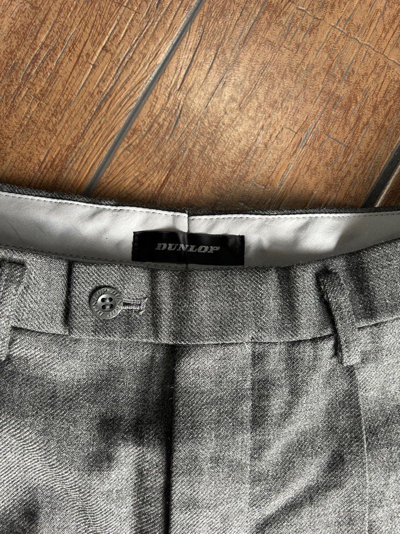 Dunlop Baggy Grey Trousers (Category: Trousers) located in Marikina City. Submitted by dreday10 (Listing ID 1388634299, Image 2). Description: Wool Waist 30” / Length 39.5” Leg op 9.5” .