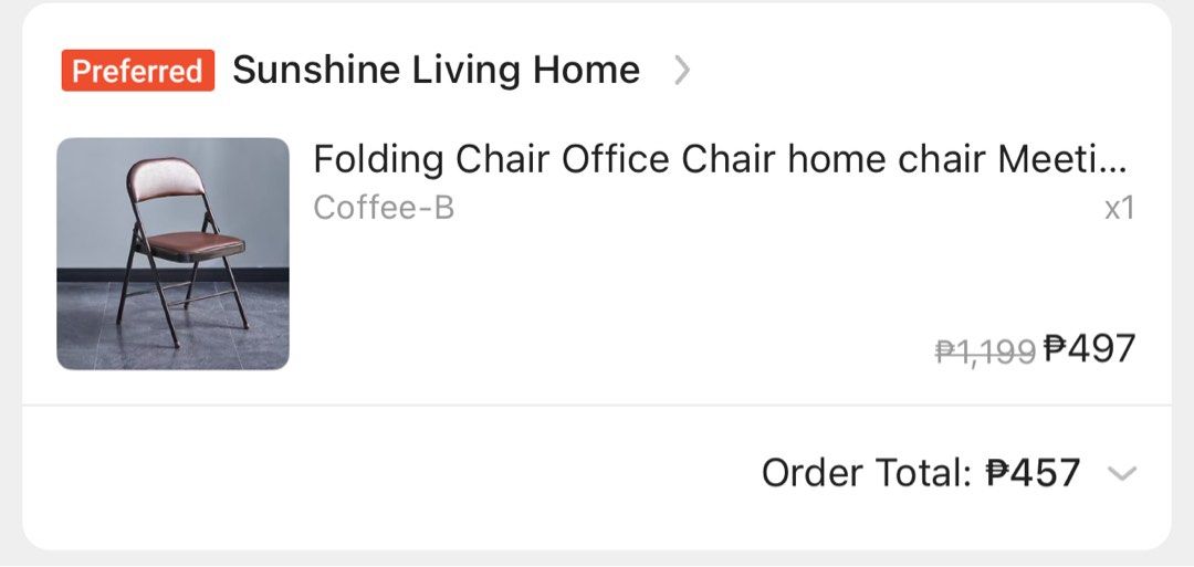 folding chair brown steel comfy (Category: Chairs) located in Manila. Submitted by mvx.xv (Listing ID 1388625212, Image 3). Description: looks brand new super slightly used .