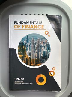 Fin 242 Fundamentals Of Finance Hobbies Toys Books Magazines