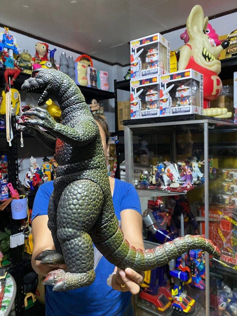 GODZILLA 1986 (Category: Vintage Collectibles) located in Taytay. Submitted by michidc (Listing ID 1388577642, Image 2). Description: RARE! VINTAGE 1986 GODZILLA DOR MEI / IMPERIAL BRAND GIANT GODZILLA Almost 22 inches long With Limited Articulations *** Isa ito sa PINAKA UNANG LARUAN NA GODZILLA NA INILABAS. Loction: Valley 06, Parañaque Philippines Payment: Via PAYPAL GCASH BANK TRANSFER SHIPPING: DHL International (1 week air cargo) LBC local 