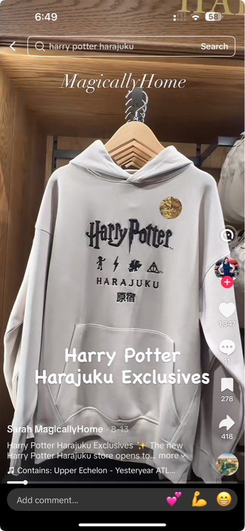 Harry Potter Harajuku Exclusive Pasabuy (Category: Coats, Jackets and Outerwear) located in Manila. Submitted by lenaraedeech (Listing ID 1388619713, Image 1). Description: Tokyo pasabuy🇯🇵 Cutoff: aug 26 Hoodie: 3.5k Sweater: 3k Shirt: 1.8k Travel bottle: 1.8k Water bottle: 1.3k Bear with hoodie: 1.9k Ridged mug: 1.3k ETA: aug 30 Loc: banawe qc/caloocan/manila/bgc .
