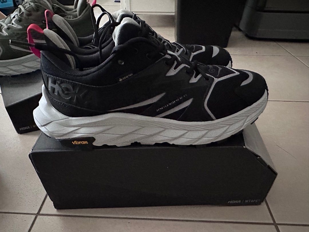 Hoka Anacapa Low x Wtaps (Black) (Category: Sneakers) located in Mandaluyong City. Submitted by vansboy69 (Listing ID 1388516583, Image 2). Description: For Sale: Wtaps x Hoka Anacapa Low Gore Tex (Black) Size 11.5 US Mens Complete with box and extra lace Contact me at 09175081517.