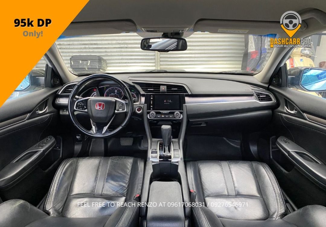 Honda Civic RS Turbo Auto (Category: Used Cars) located in Manila. Submitted by dashcarrpro (Listing ID 1388593467, Image 2). Description: ‼️400k worth of upgrades‼️ 2018 Honda Civic RS Turbo Automatic 🔸Well maintained unit 🔸Pearl white 🔸Automatic transmission 🔸Gas engine 🔸5 Seater sedan 🔸Leather seats seats 🔸Paddle shifter 🔸Carbon fiber upgrades 🔸Tein coilovers 🔸Original TE37 rims 🔸Michelin Pilot Sport tires 🔸Strut bar 🔸Full exhaust