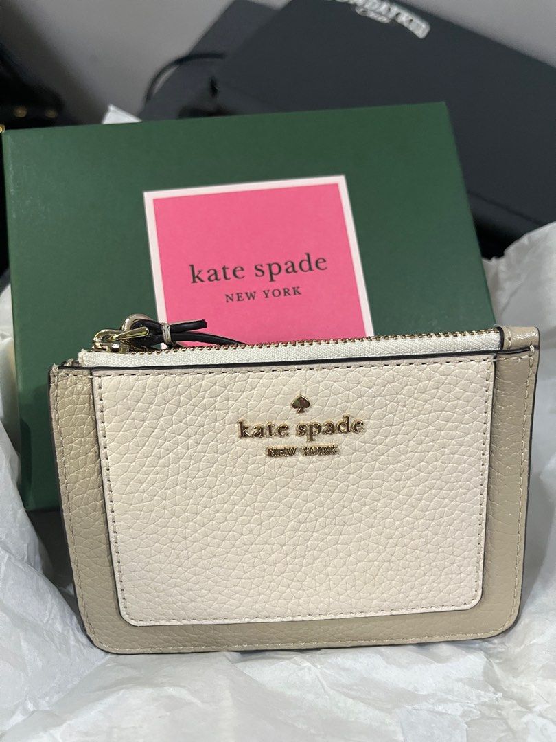 Kate Spade Light Sand Lena Wristlet (Category: Luxury Bags & Wallets) located in Pasig City. Submitted by lasacmar (Listing ID 1388590978, Image 1). Description: Never used Still in original box with tag Bought in the US (outlet store) .