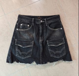 made in Korea 洗水黑色牛仔裙褲64222390464259110