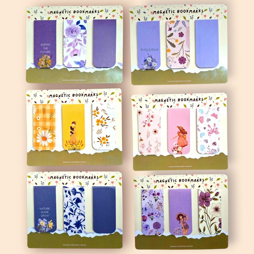 MAGNETIC BOOKMARKS - For gift/SOUVENIR (Category: Looking For) located in Bulacan. Submitted by paowersprinting (Listing ID 1388561578, Image 2). Description: Looking for unique souvenirs or gift set? Our magnetic bookmarks are the perfect choice! Order yours today! 🔶️ Glittery/Matte Finish 🔶 ️ High Quality 🔶️ Non- Fading Message to order. For souvenirs: Add your own design, name, or theme! ✨ We customize magnetic bookmarks for any occasion. m