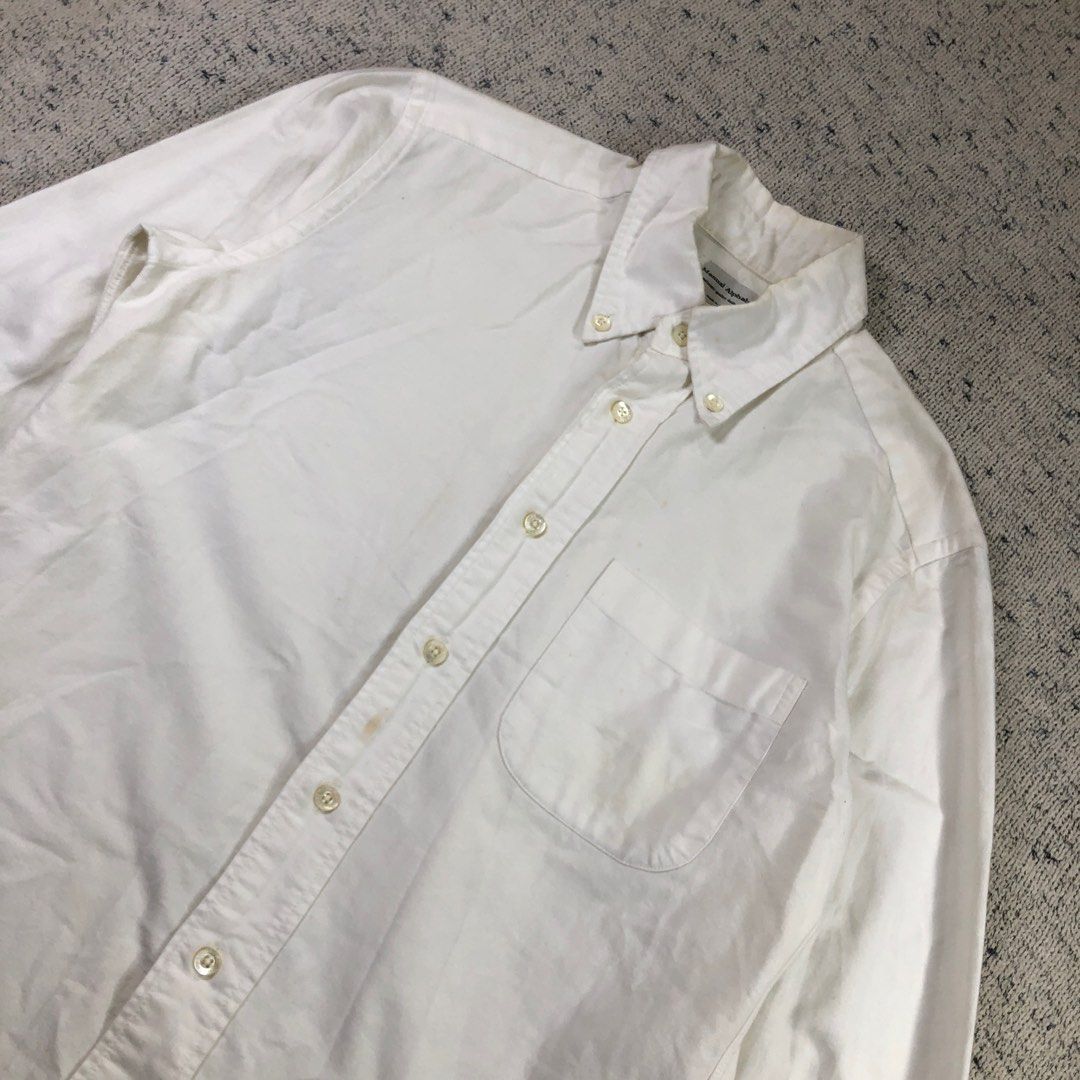 MANUAL ALPHABET Japan Basic Broad BD Buttong LS shirt Fits Medium ...