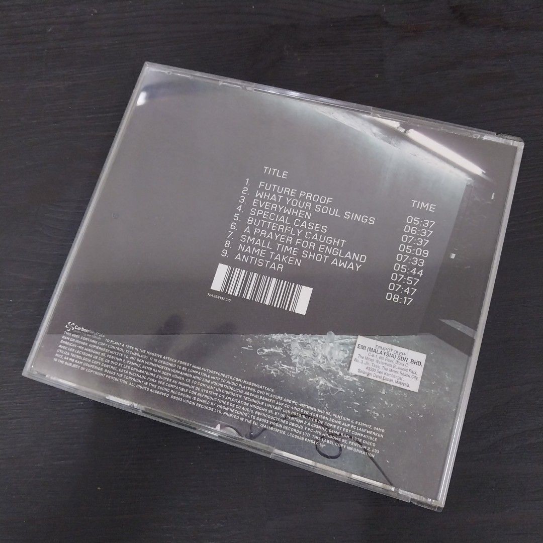 Massive attack cd (Category: CDs & DVDs) located in Seri Kembangan. Submitted by adv150 (Listing ID 1388569276, Image 3). Description: Massive attack cd.