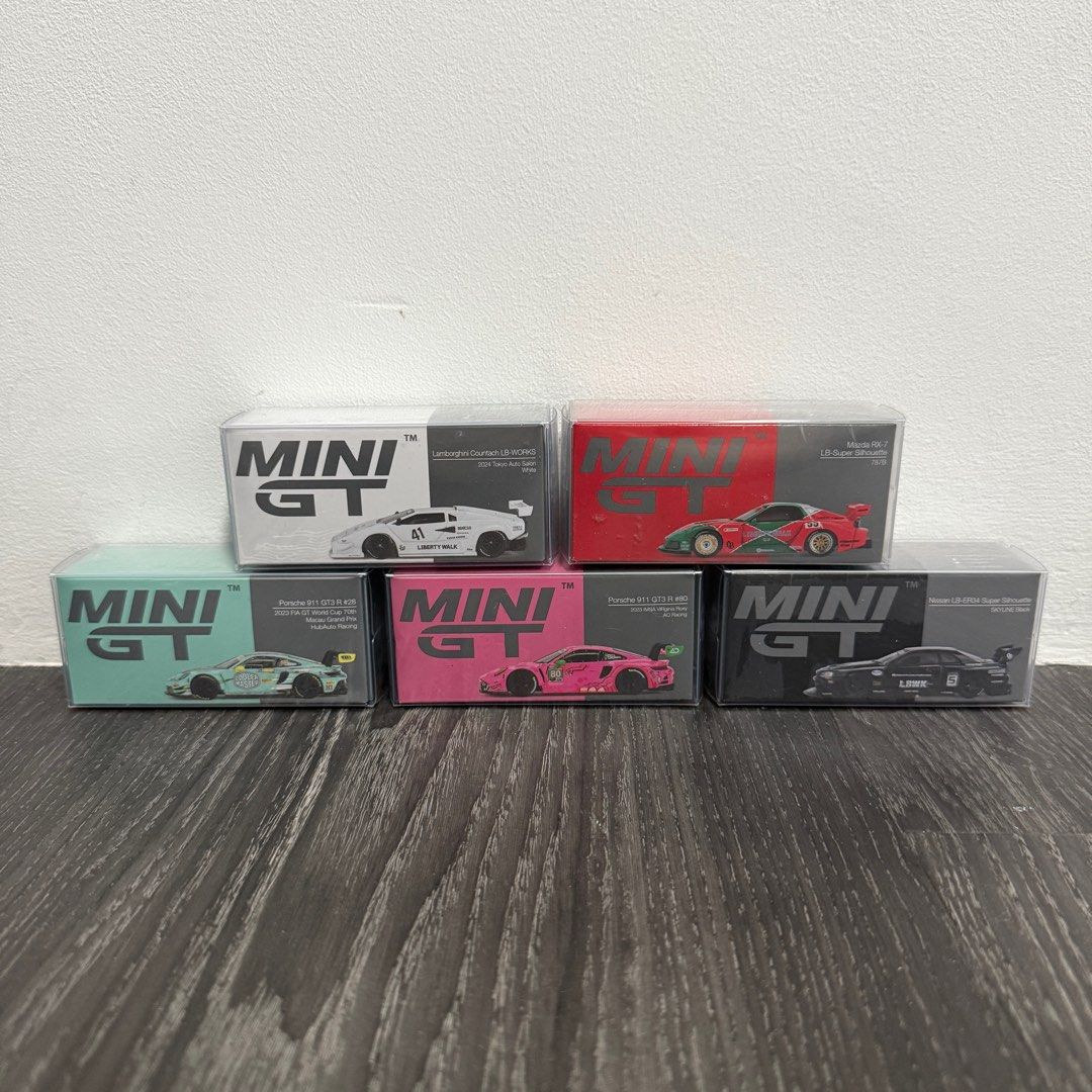 Mini GT Assortment LBWK Skyline Porsche Roxy Lamborghini Countach Mazda ...