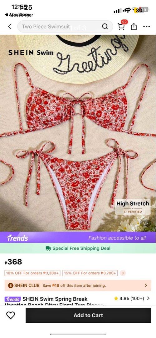 Red bikini (Category: Undergarments & Loungewear) located in Manila. Submitted by cremeee (Listing ID 1388548664, Image 1). Description: Never been worn.