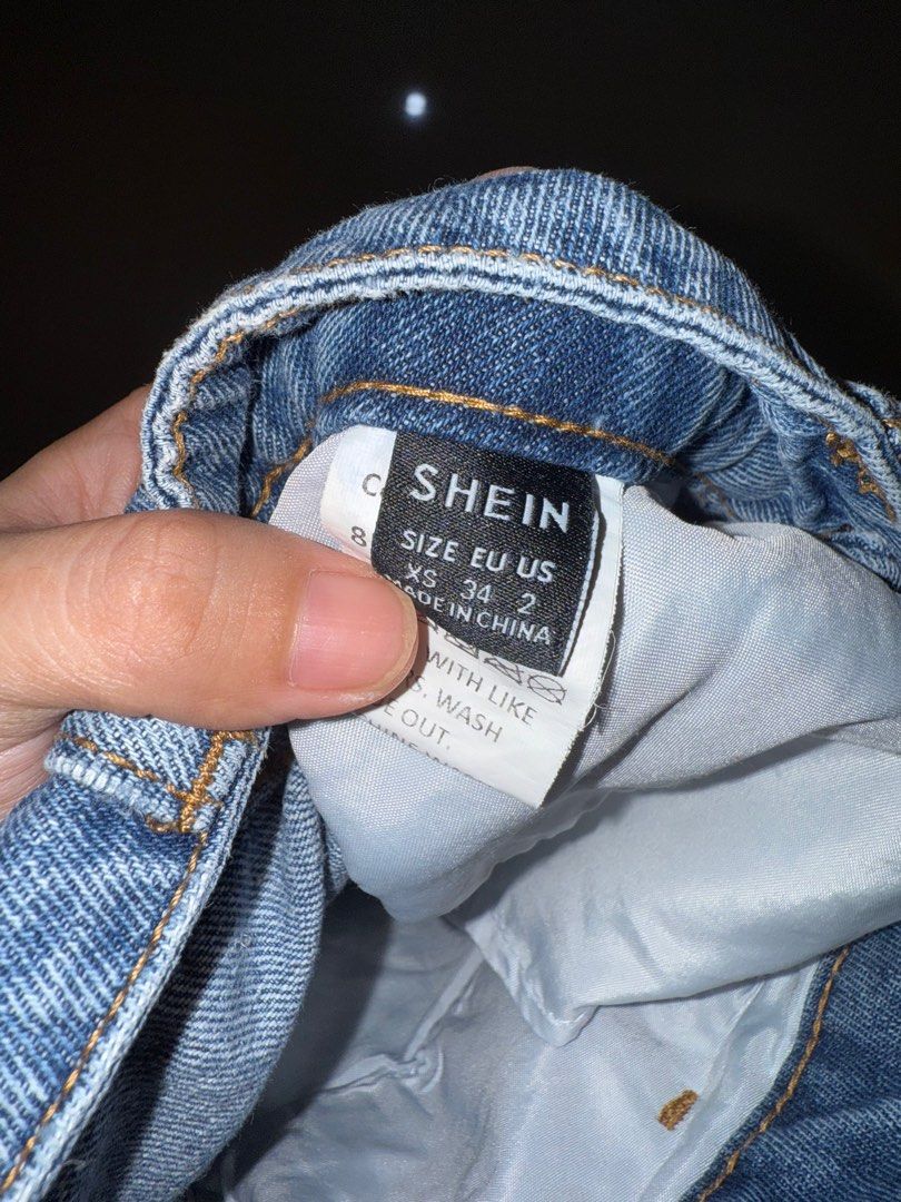 SHEIN HIGHWAIST STRAIGHT CUT JEANS (Category: Jeans) located in San Mateo. Submitted by joysterr (Listing ID 1388559784, Image 2). Description: Bought from Shein Japan, used only twice, still in great condition. thick fabric, not stretchable. perfect for tall girlies out there! :)) XS on tag. w- 26-27 l - 42 .