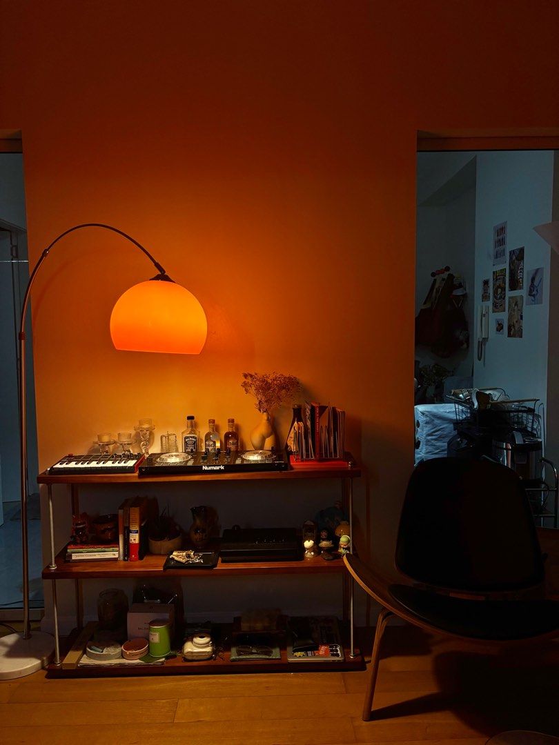 Sunset floor lamp (Category: Lighting) located in Mandaluyong City. Submitted by rih_archives (Listing ID 1388596522, Image 3). Description: **FOR PREORDER** - processing time: 3-4 weeks - dimensions: L 41cm W 34cm H 80cm can extend up to 120cm - weight: 7kg - one color only (sunset).