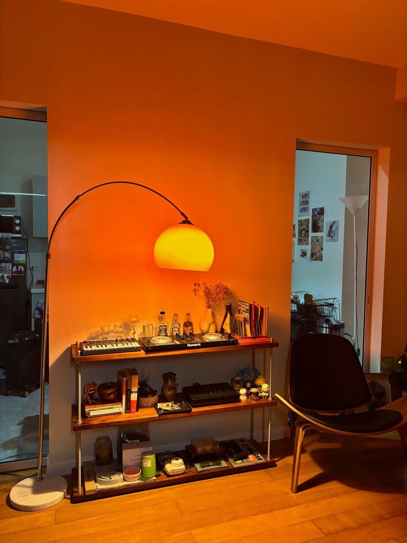 Sunset floor lamp (Category: Lighting) located in Mandaluyong City. Submitted by rih_archives (Listing ID 1388596522, Image 1). Description: **FOR PREORDER** - processing time: 3-4 weeks - dimensions: L 41cm W 34cm H 80cm can extend up to 120cm - weight: 7kg - one color only (sunset).
